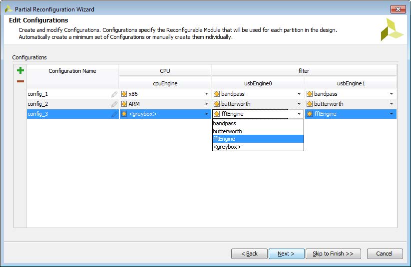Edit Configurations after automatic generation of Configurations